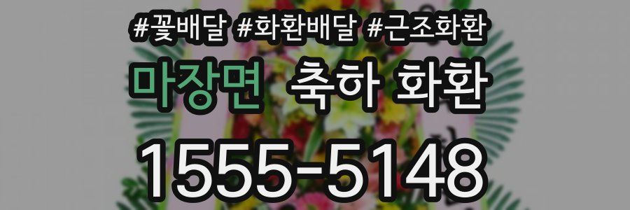 마장면 축하 화환