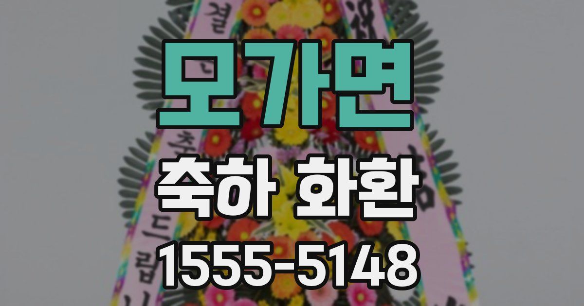 모가면 축하 화환