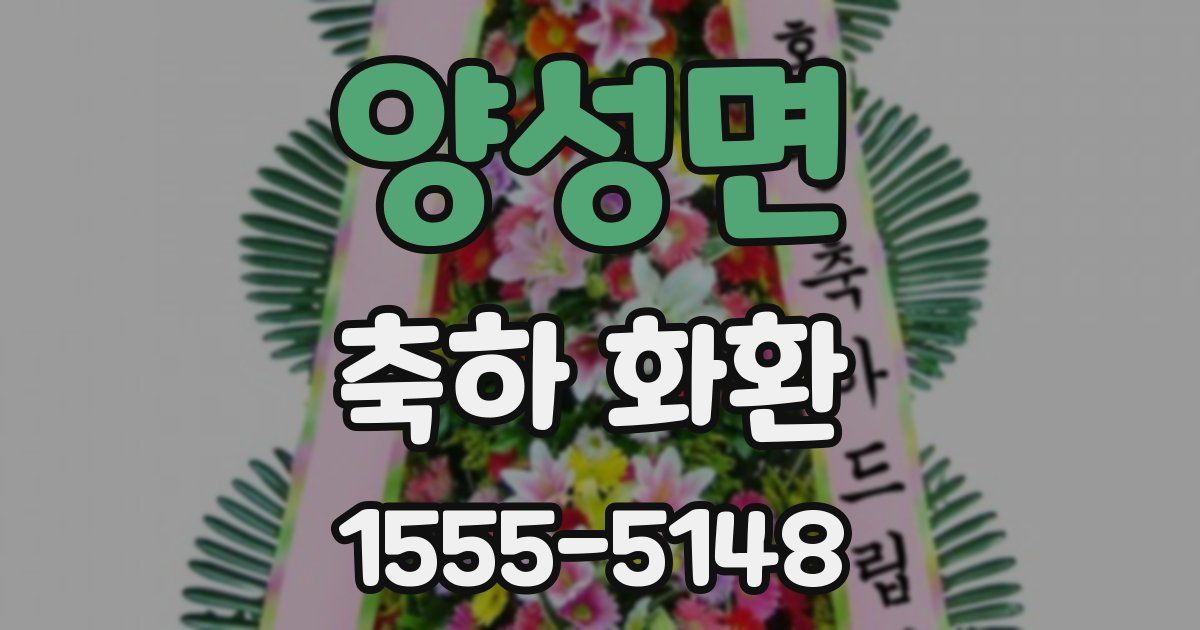 양성면 축하 화환