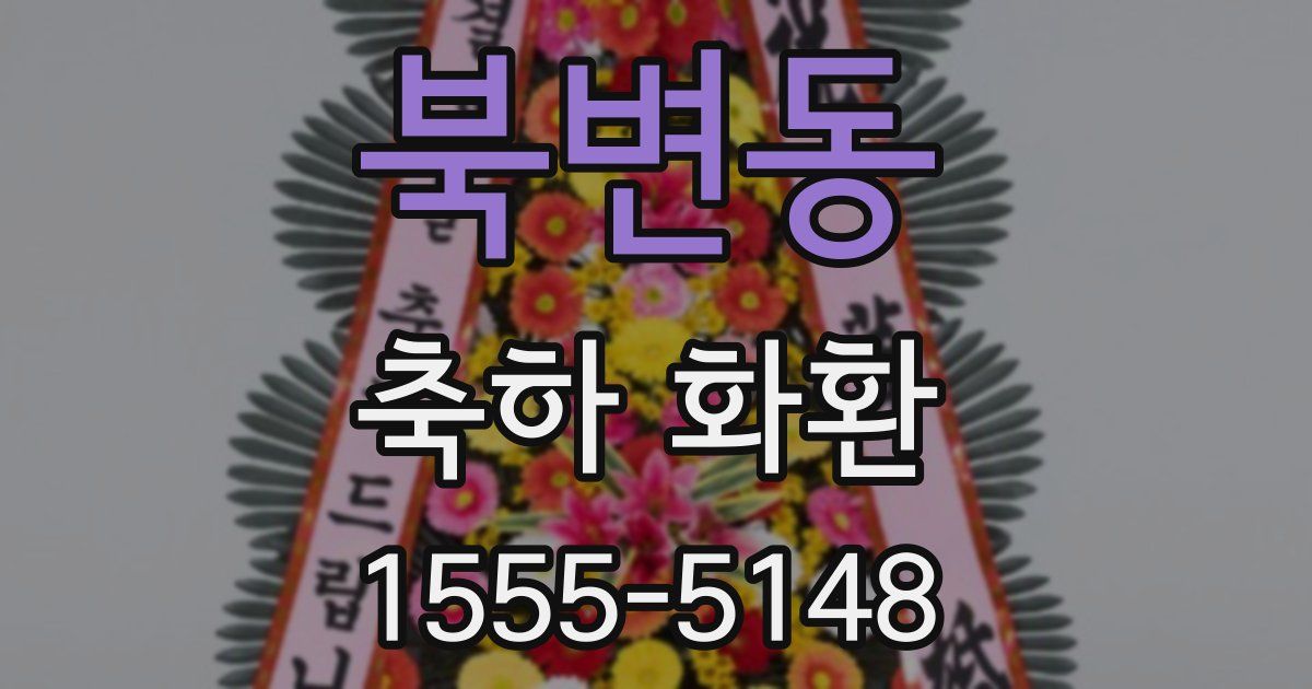 북변동 축하 화환