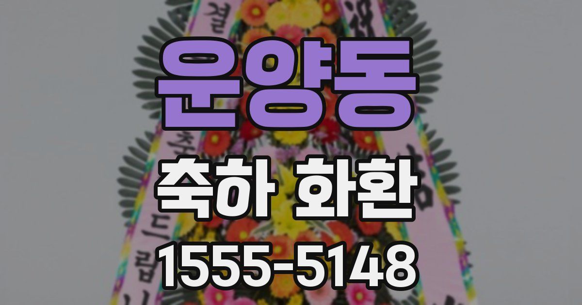 운양동 축하 화환