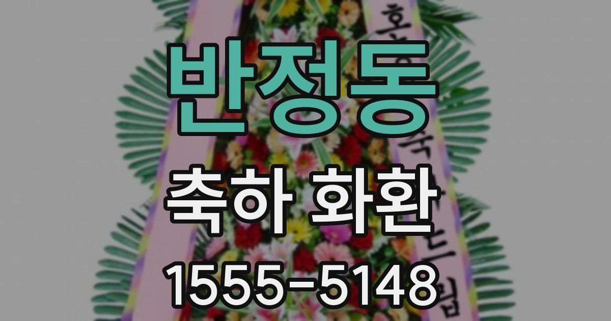 반정동 축하 화환