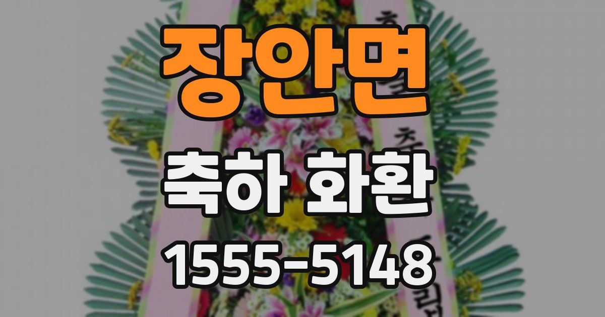 장안면 축하 화환