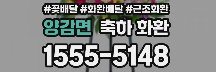 양감면 축하 화환