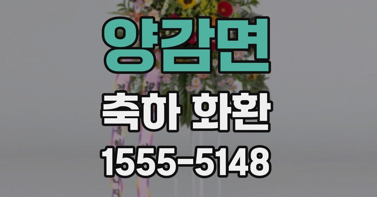 양감면 축하 화환