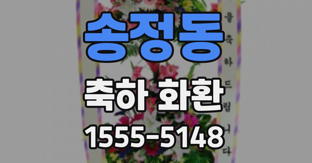 송정동 축하 화환