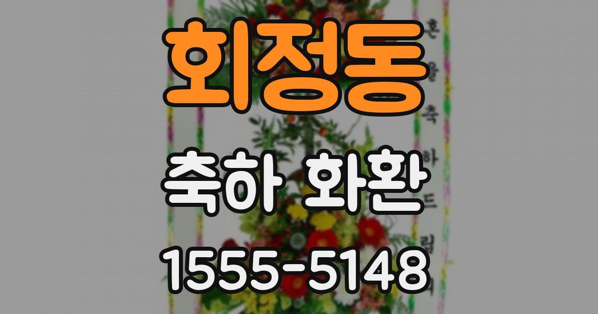 회정동 축하 화환