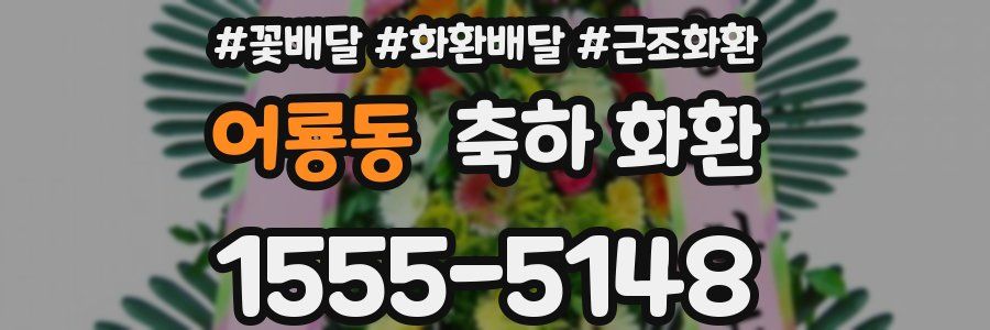 어룡동 축하 화환