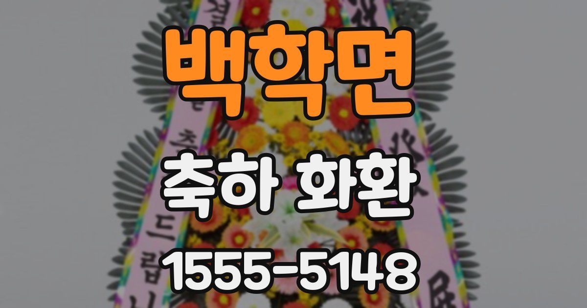 백학면 축하 화환