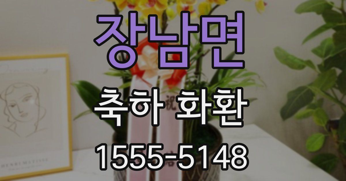 장남면 축하 화환