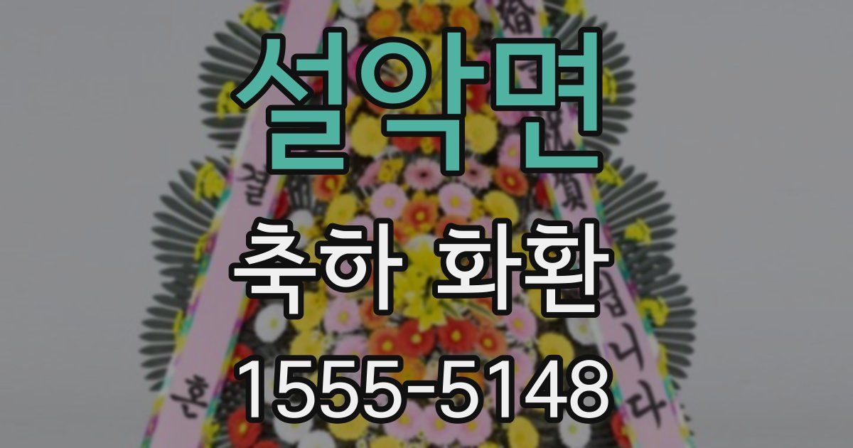 설악면 축하 화환
