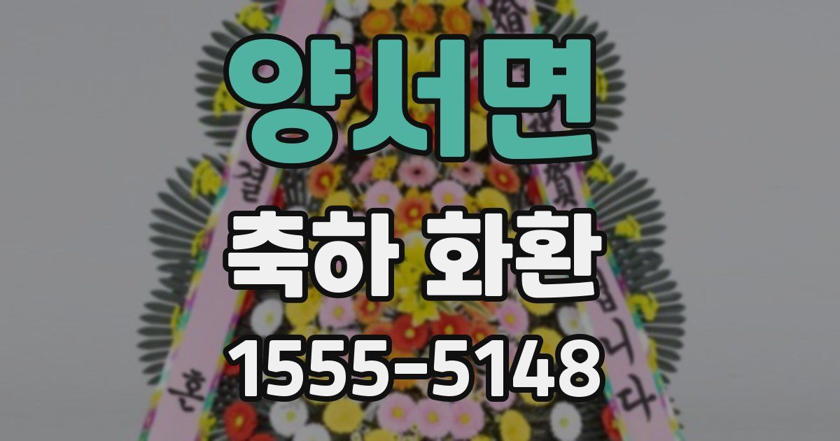 양서면 축하 화환