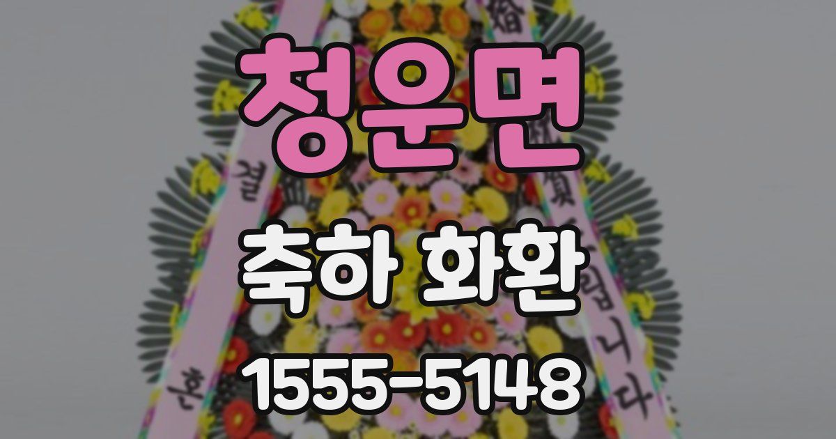 청운면 축하 화환