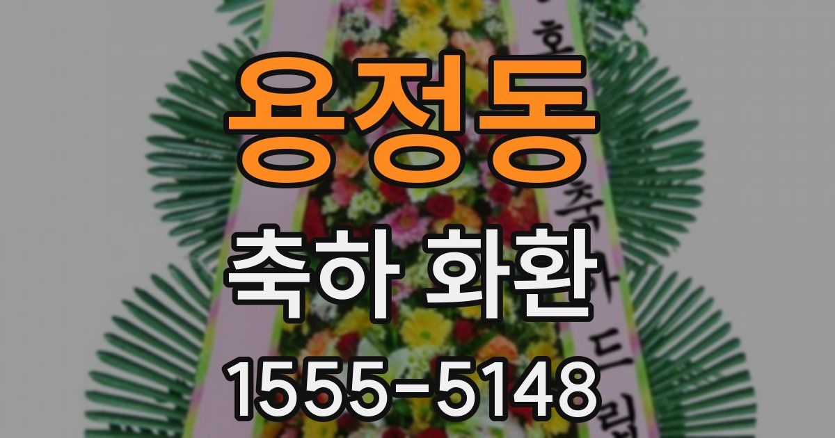 용정동 축하 화환