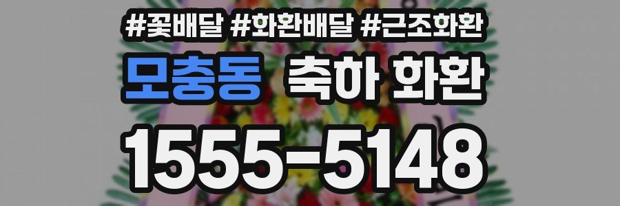 모충동 축하 화환