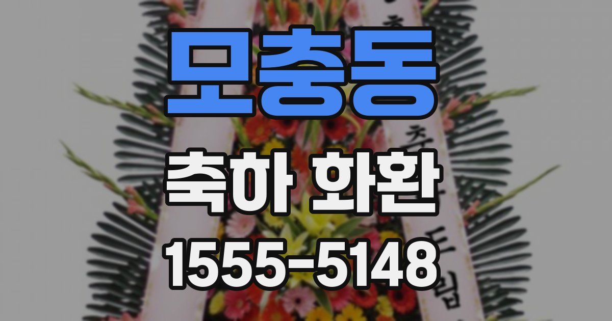 모충동 축하 화환