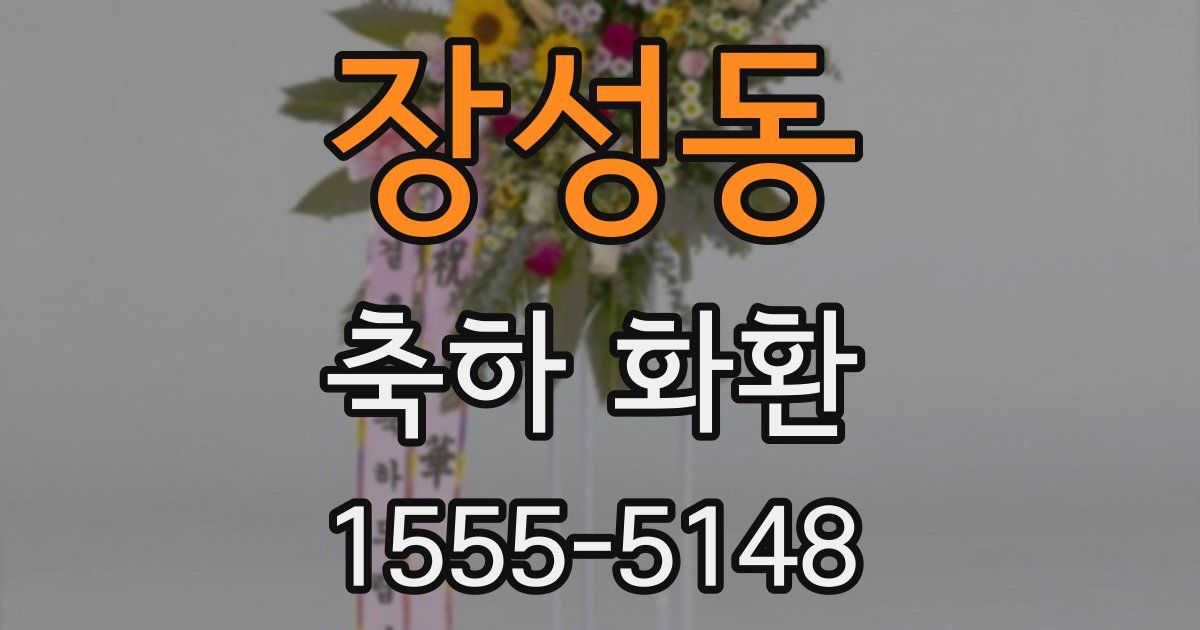 장성동 축하 화환