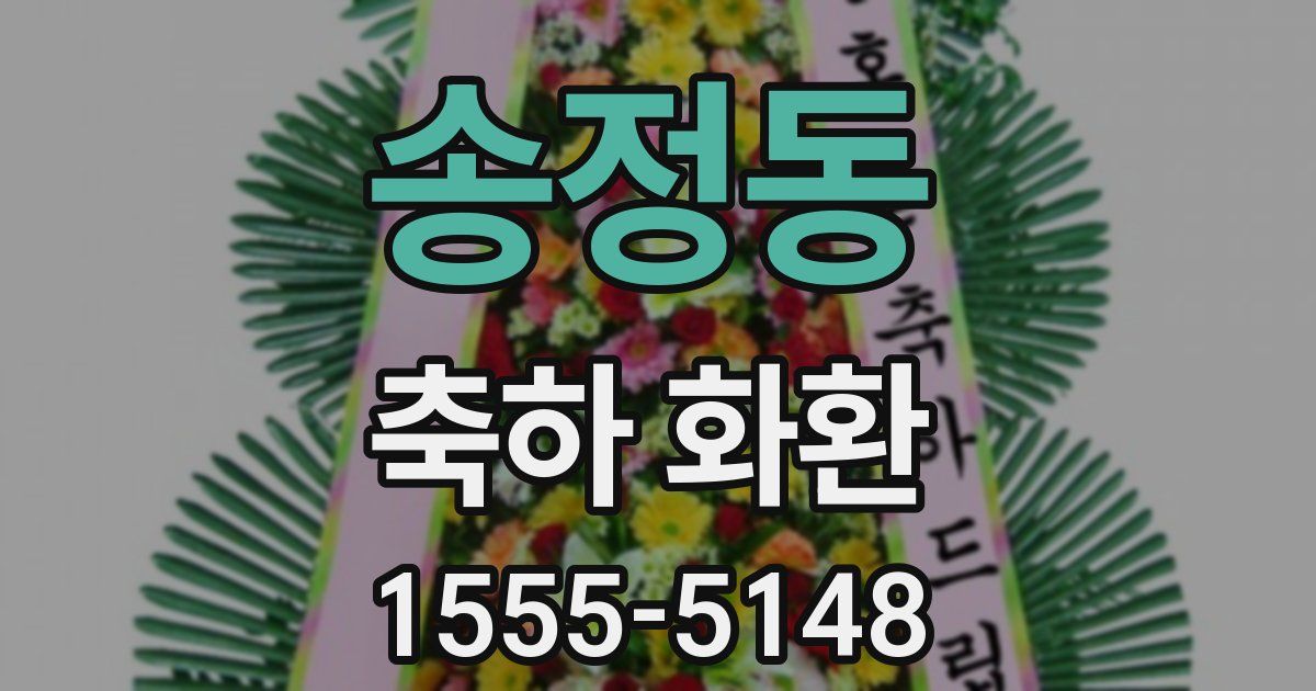 송정동 축하 화환