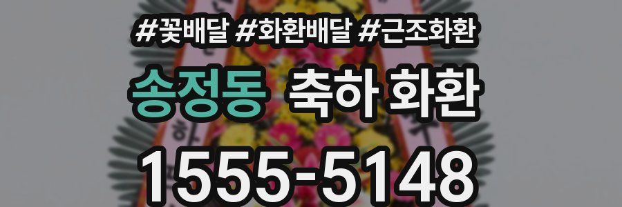 송정동 축하 화환