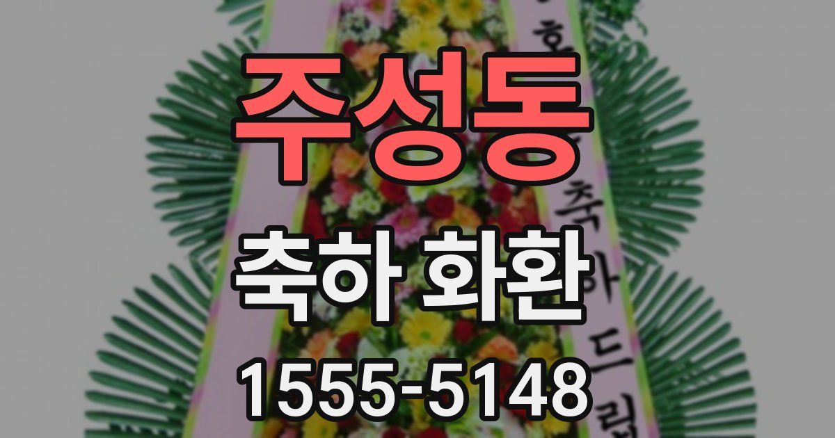 주성동 축하 화환