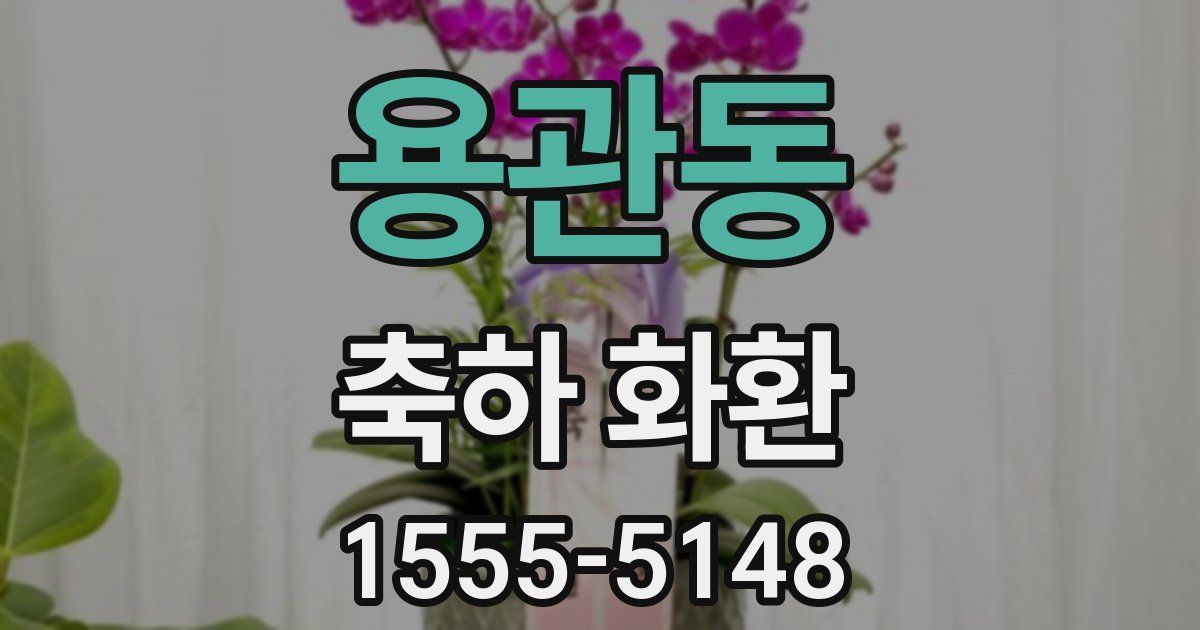 용관동 축하 화환