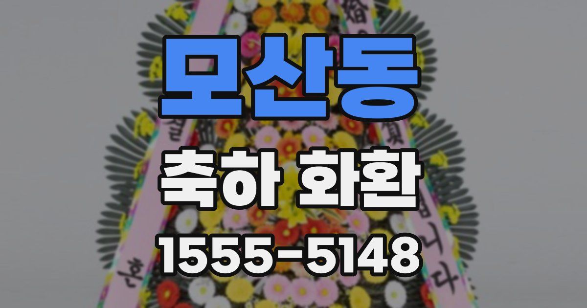 모산동 축하 화환