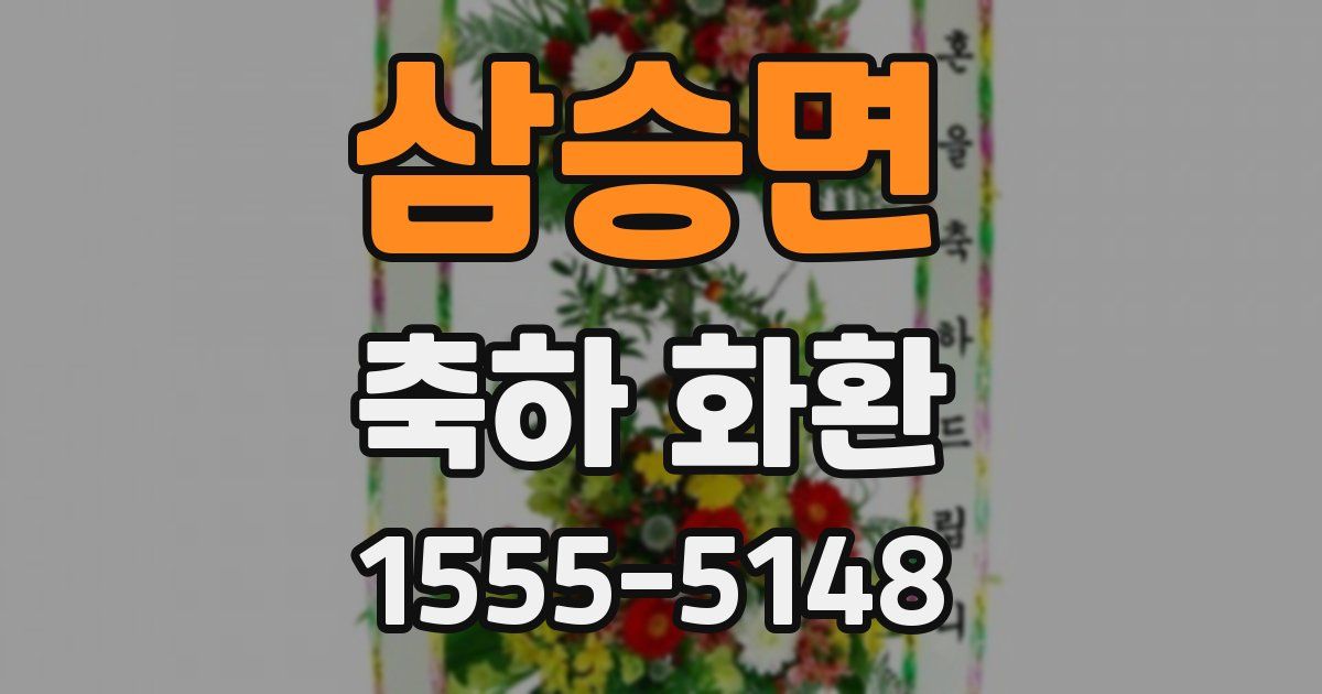 삼승면 축하 화환