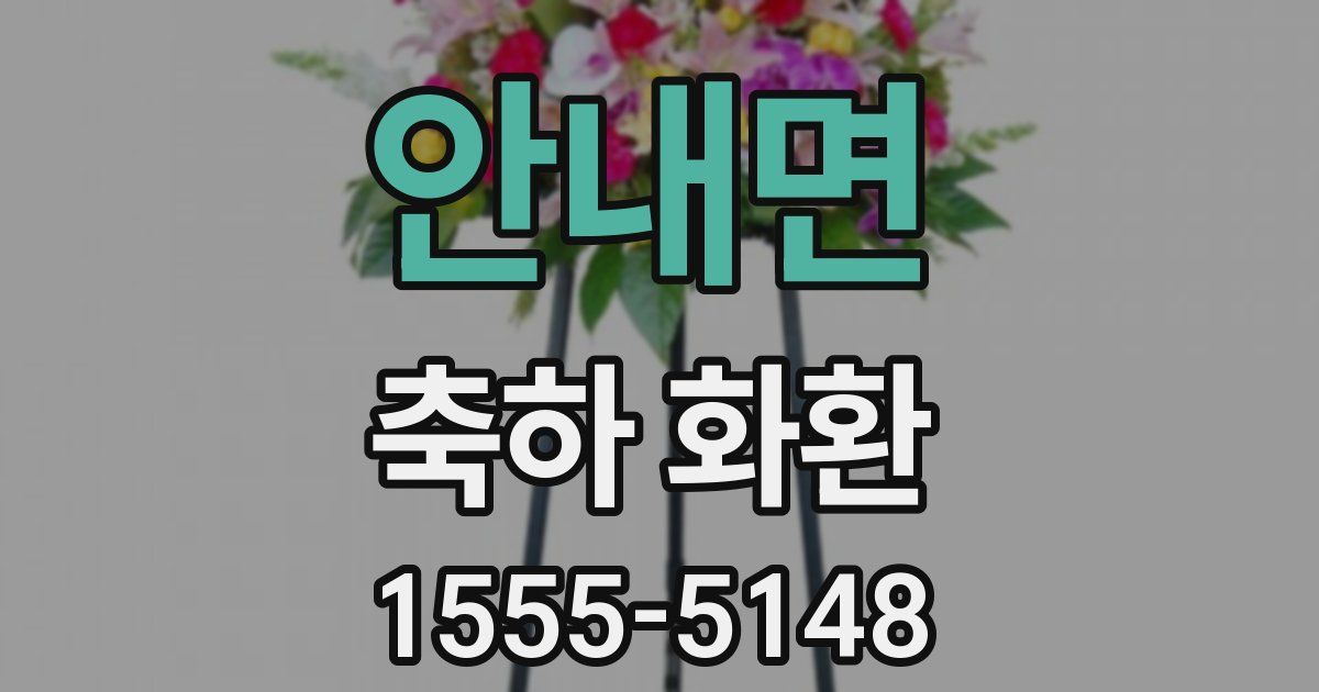 안내면 축하 화환