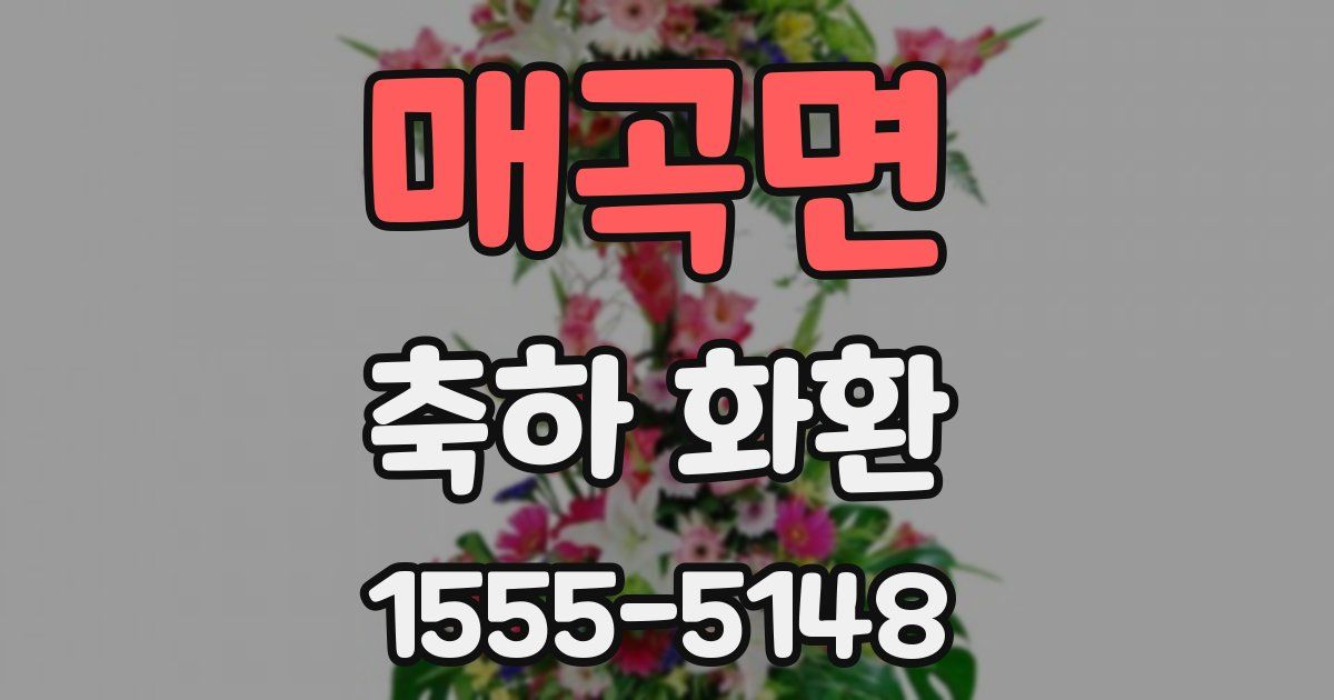 매곡면 축하 화환