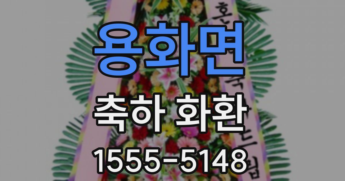 용화면 축하 화환