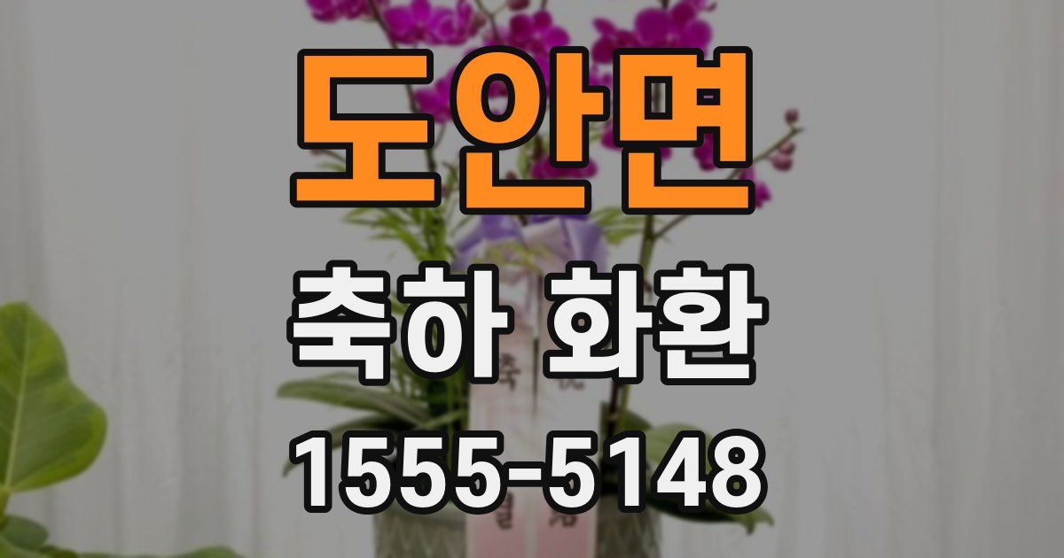 도안면 축하 화환