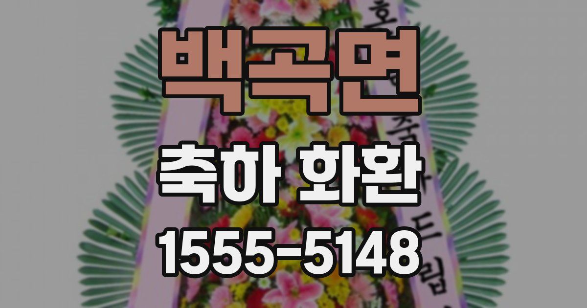 백곡면 축하 화환