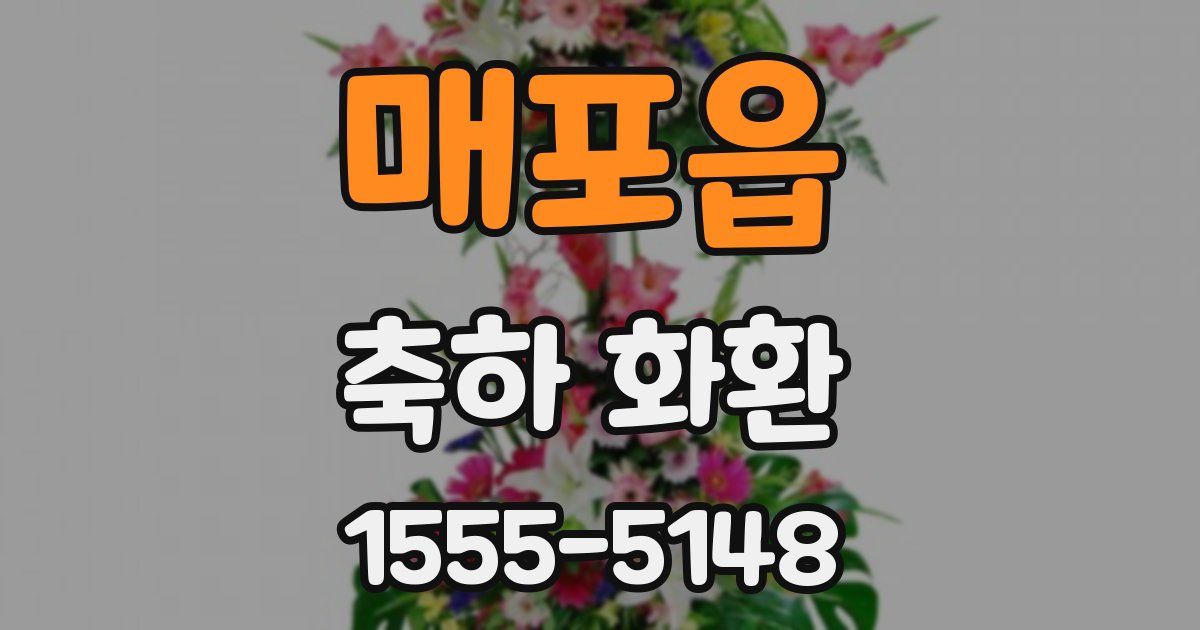 매포읍 축하 화환