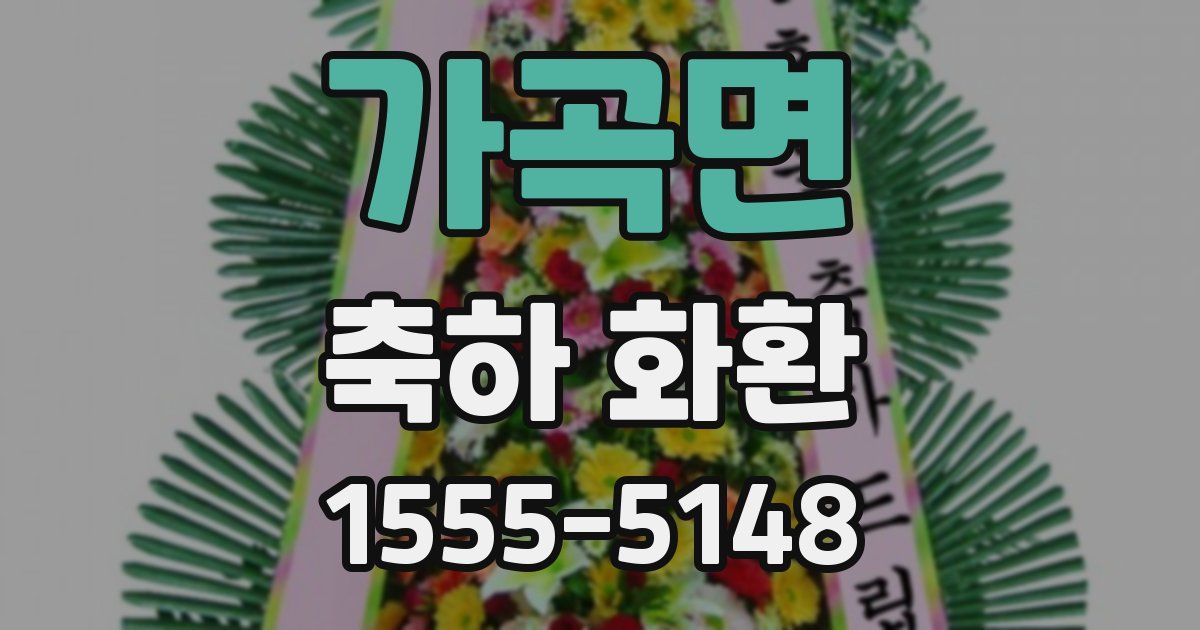 가곡면 축하 화환