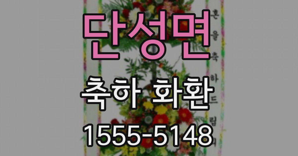 단성면 축하 화환
