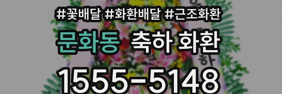문화동 축하 화환