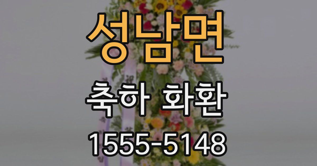 성남면 축하 화환