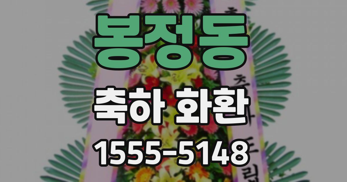 봉정동 축하 화환