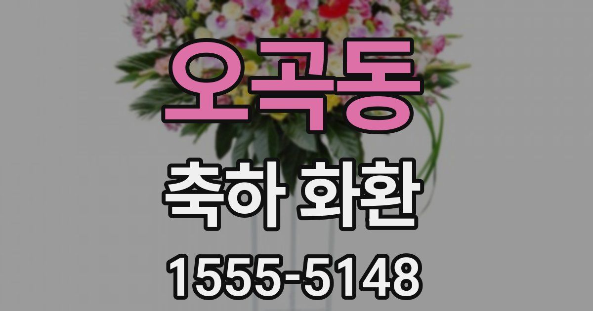 오곡동 축하 화환