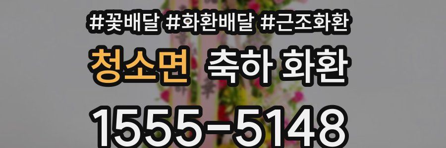 청소면 축하 화환