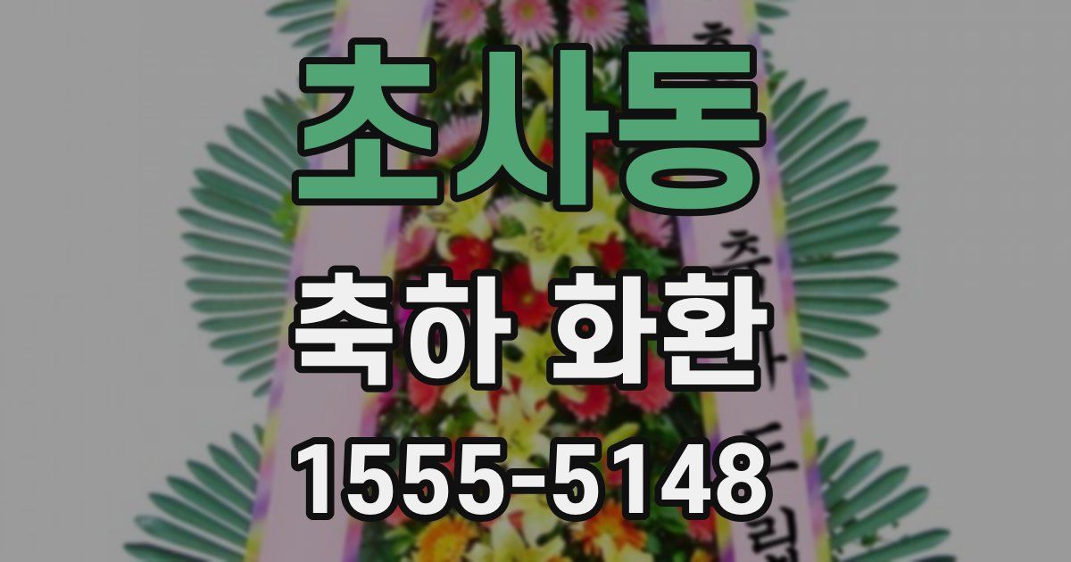 초사동 축하 화환