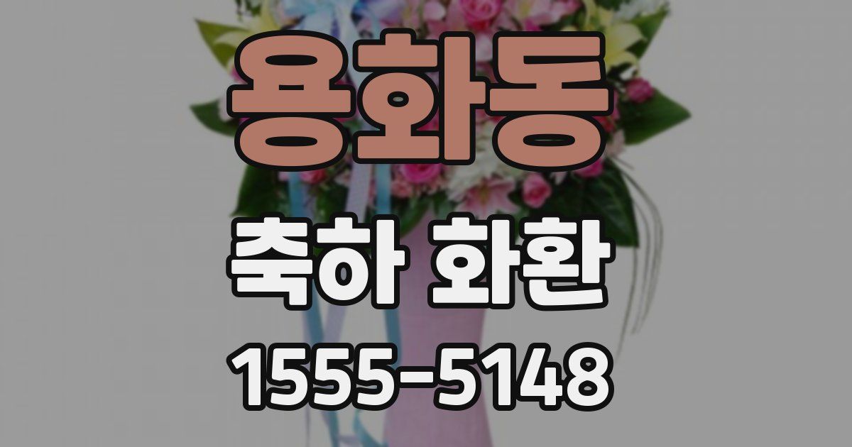 용화동 축하 화환