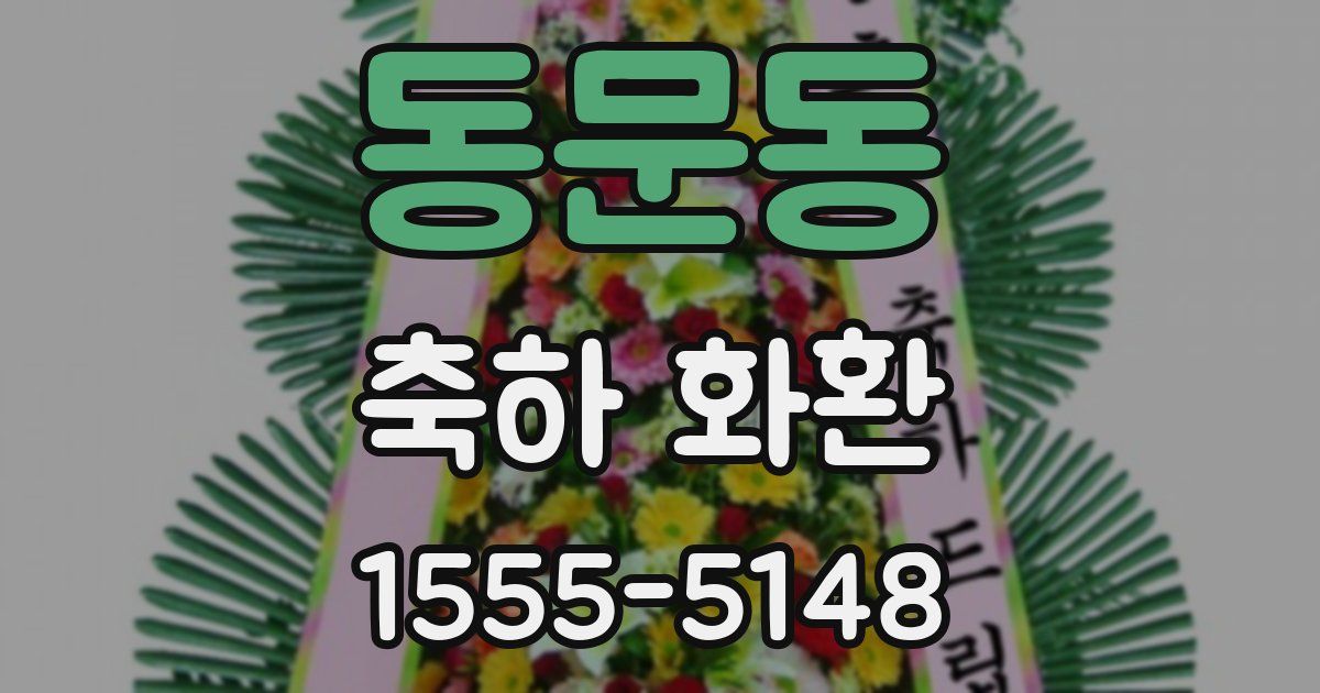 동문동 축하 화환