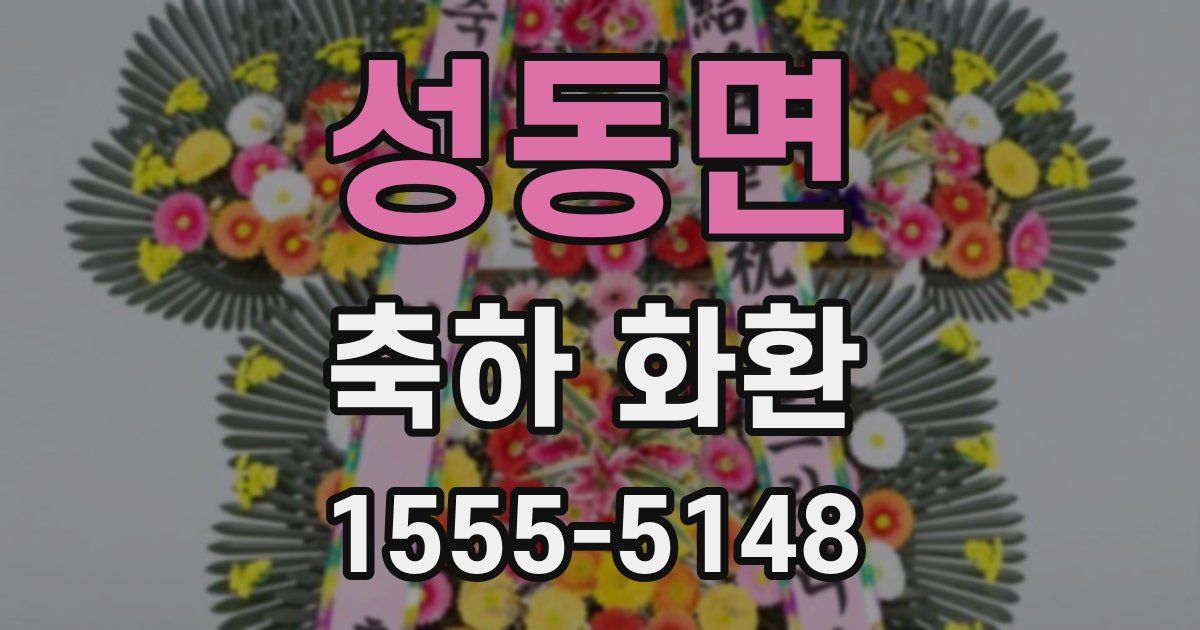성동면 축하 화환