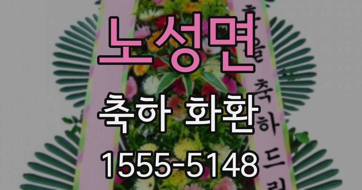 노성면 축하 화환