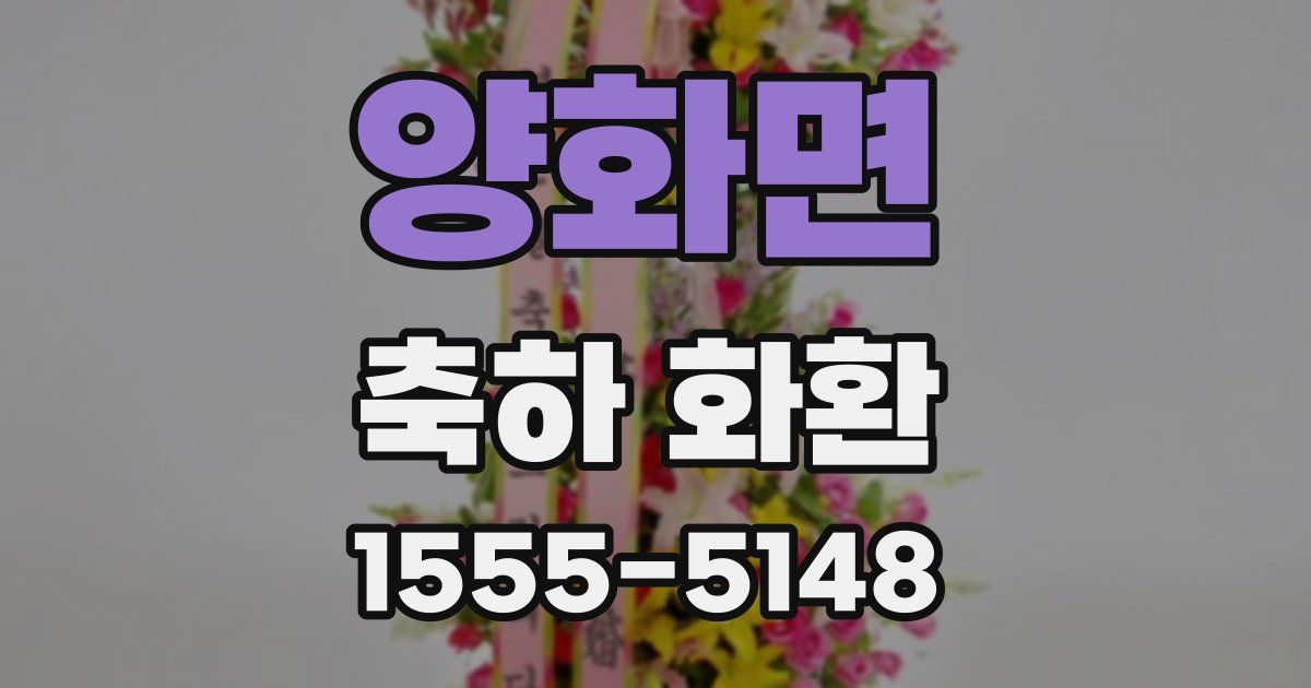 양화면 축하 화환
