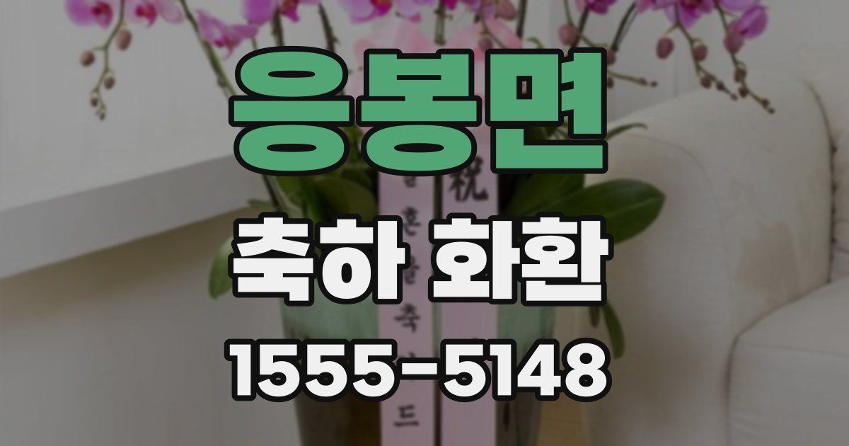 응봉면 축하 화환