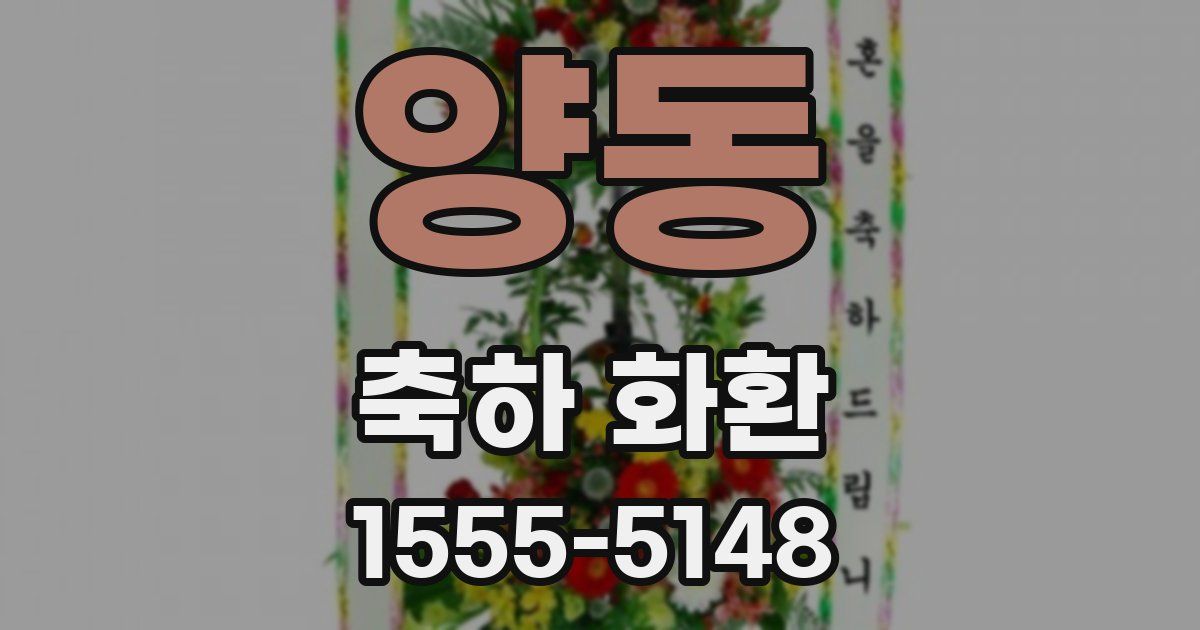 양동 축하 화환