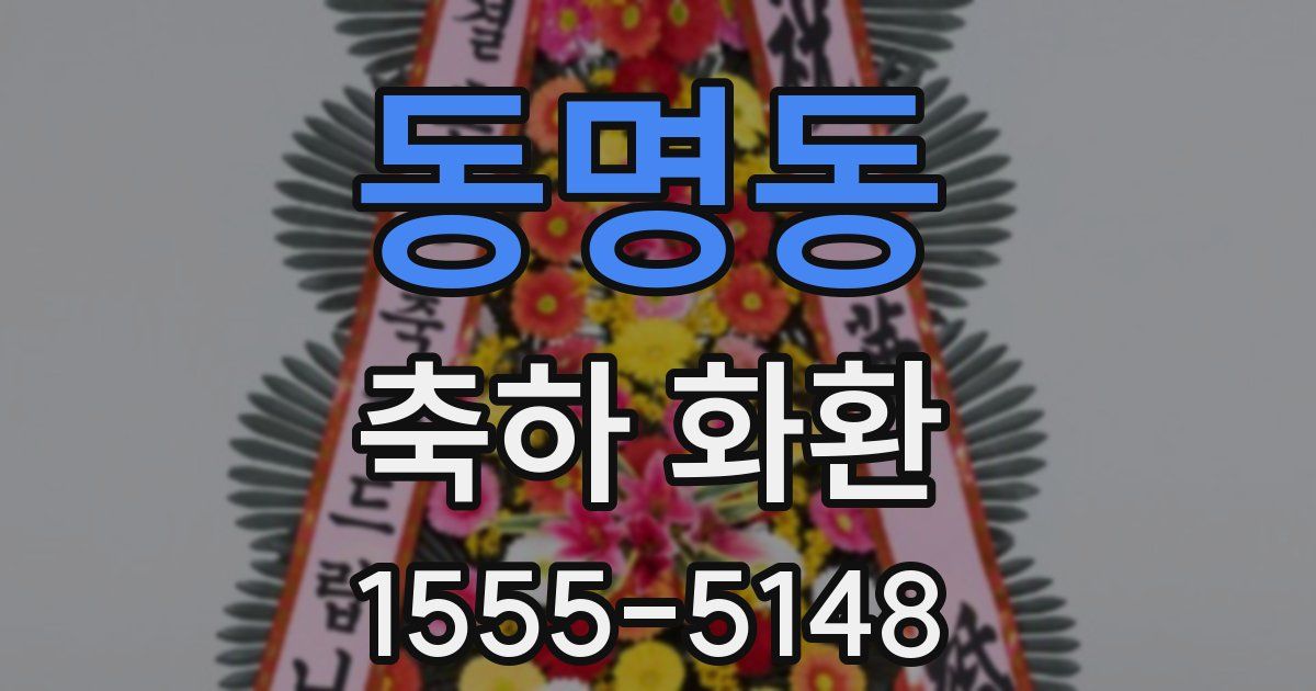 동명동 축하 화환