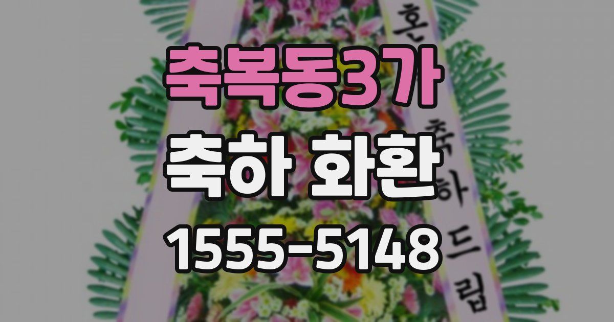 축복동3가 축하 화환